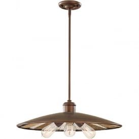 URBAN RENEWAL factory style bronze ceiling pendant light