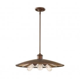 URBAN RENEWAL factory style bronze ceiling pendant light