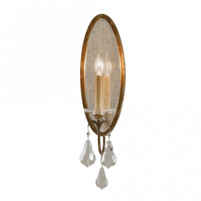 VALENTINA traditional Regency wall sconce dressed with crystal