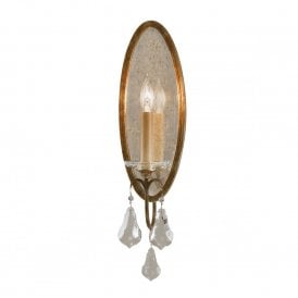 VALENTINA traditional Regency wall sconce dressed with crystal