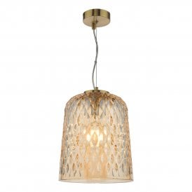 modern amber glass ceiling pendant