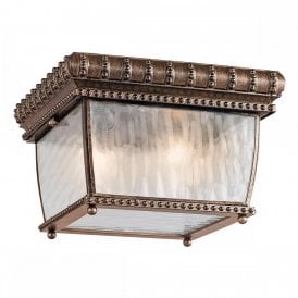 VENETIAN RAIN flush fitting outdoor porch ceiling light