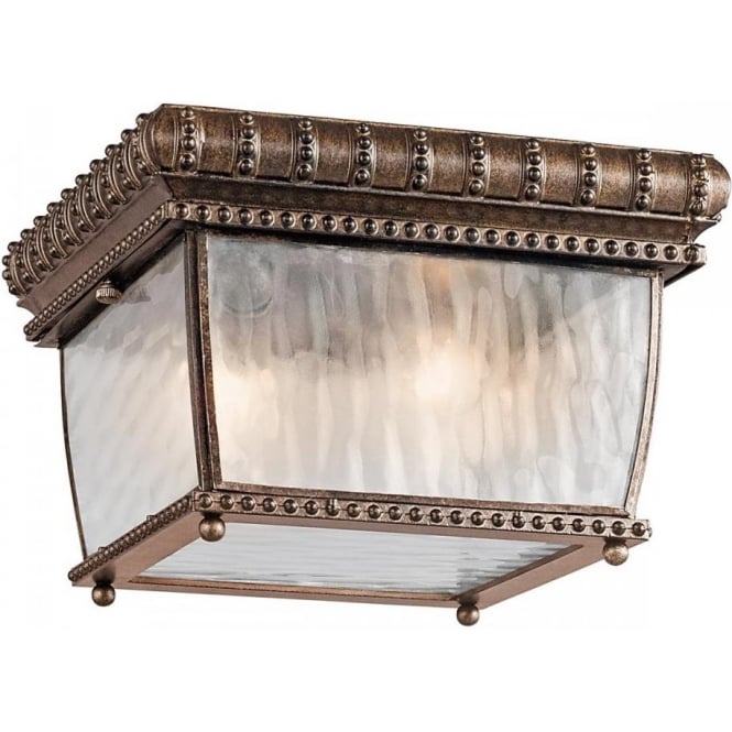 VENETIAN RAIN flush fitting outdoor porch ceiling light