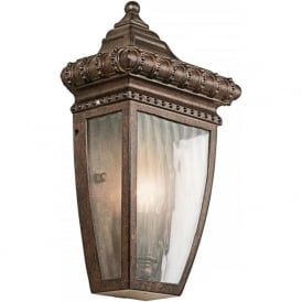 VENETIAN RAIN traditional bronze flush fitting exterior wall lantern