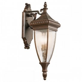 VENETIAN RAIN traditional IP44 bronze garden wall lantern