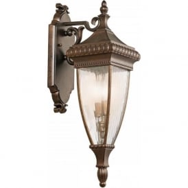 VENETIAN RAIN traditional IP44 bronze garden wall lantern