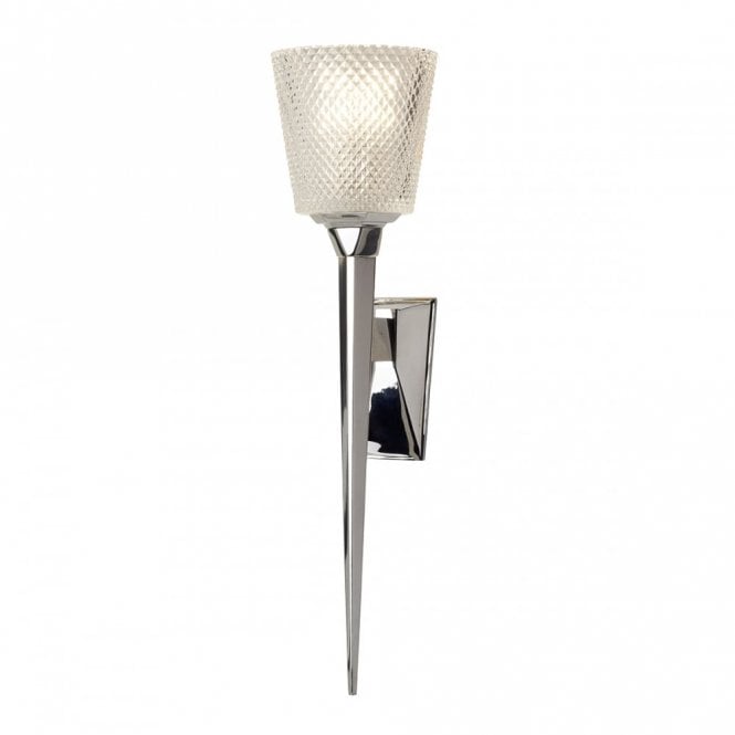 VERITY LED torchiere style bathroom wall light - chrome