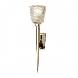 VERITY LED torchiere style bathroom wall light - gold