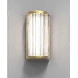 VERSAILLES Deco style LED bathroom wall light in matt gold with glass rods - small