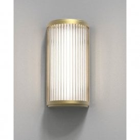 VERSAILLES Deco style LED bathroom wall light in matt gold with glass rods - small
