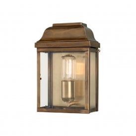 VICTORIA traditional solid brass outdoor wall light with antique finish