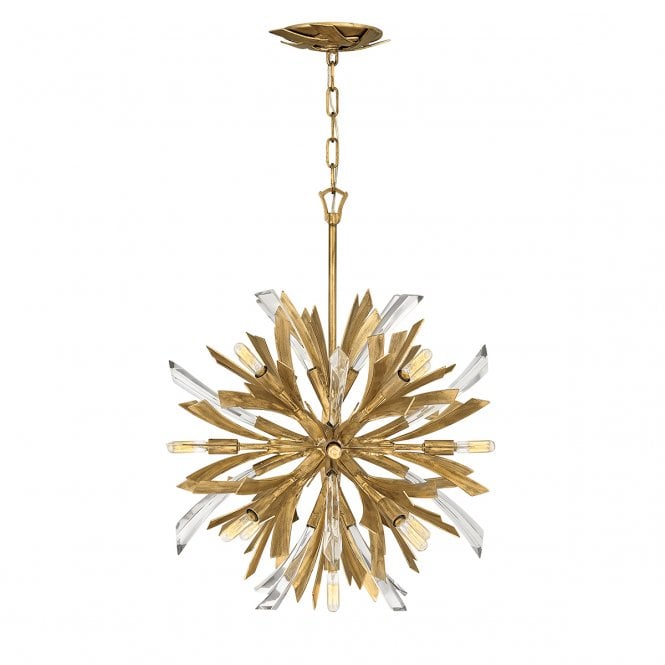 VIDA 13 Light Small Ceiling Pendant Light | Burnished Gold