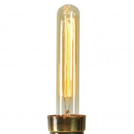 VINTAGE Edison squirrel cage amber tinted bulb