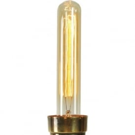 VINTAGE Edison squirrel cage amber tinted bulb