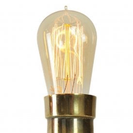 VINTAGE FerroWatt Edison filament bulb with amber glass