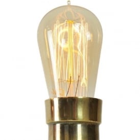 VINTAGE FerroWatt Edison filament bulb with amber glass