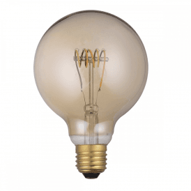 VINTAGE MEDIUM DECORATIVE LED GLOBE BULB 4 watt dimmable with tinted glass