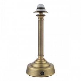 matte antique brass table lamp rechargeable LED