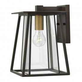 WALKER traditional outdoor bronze wall lantern - medium