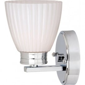 WALLINGFORD single IP44 chrome bathroom wall light