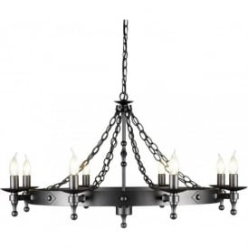 WARWICK Medieval style circular ceiling pendant on chains