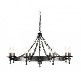 WARWICK Medieval style circular ceiling pendant on chains