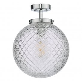 WAYNE Flush Polished Chrome Glass IP44