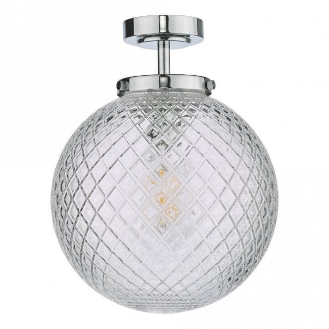 WAYNE Flush Polished Chrome Glass IP44
