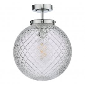 WAYNE Flush Polished Chrome Glass IP44