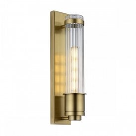 WELLINGTON 1 Light Bathroom Wall Light | Aged Brass