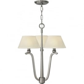 WHITNEY 3 light brushed nickel ceiling light