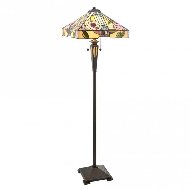 WILLOW Tiffany standard lamp, Art Nouveau style