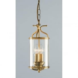 WINCHESTER circular antique brass hall lantern