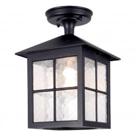 WINCHESTER traditional black aluminium flush fitting porch light