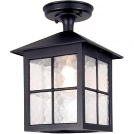 WINCHESTER traditional black aluminium flush fitting porch light