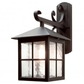 WINCHESTER traditional black aluminium garden wall lantern