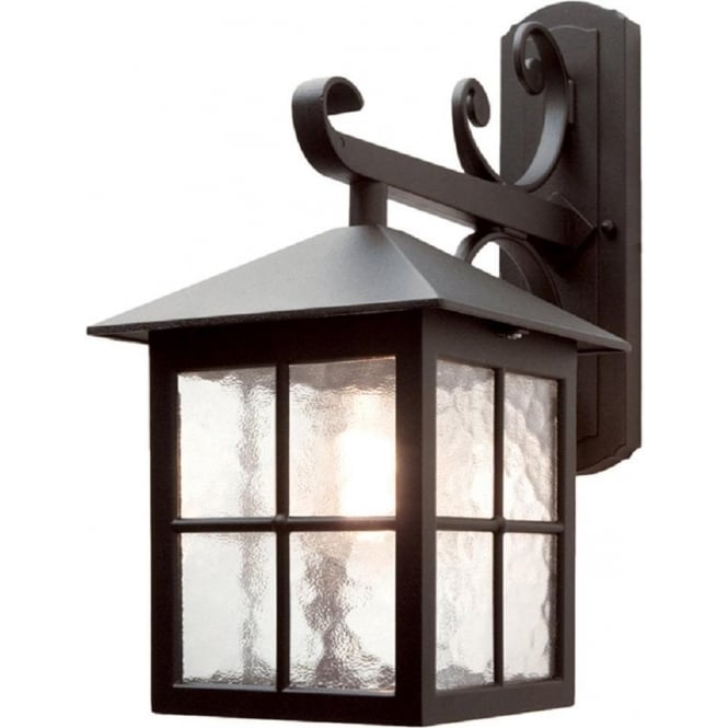 WINCHESTER traditional black aluminium garden wall lantern