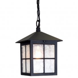 WINCHESTER traditional black aluminium hanging porch light