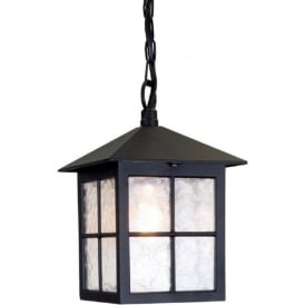 WINCHESTER traditional black aluminium hanging porch light