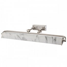 polished nickel and marble effect picture light