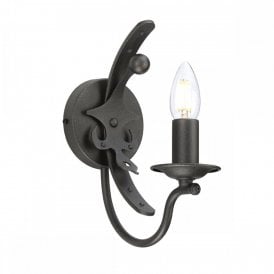 WINDSOR traditional Medieval wall sconce in graphite black