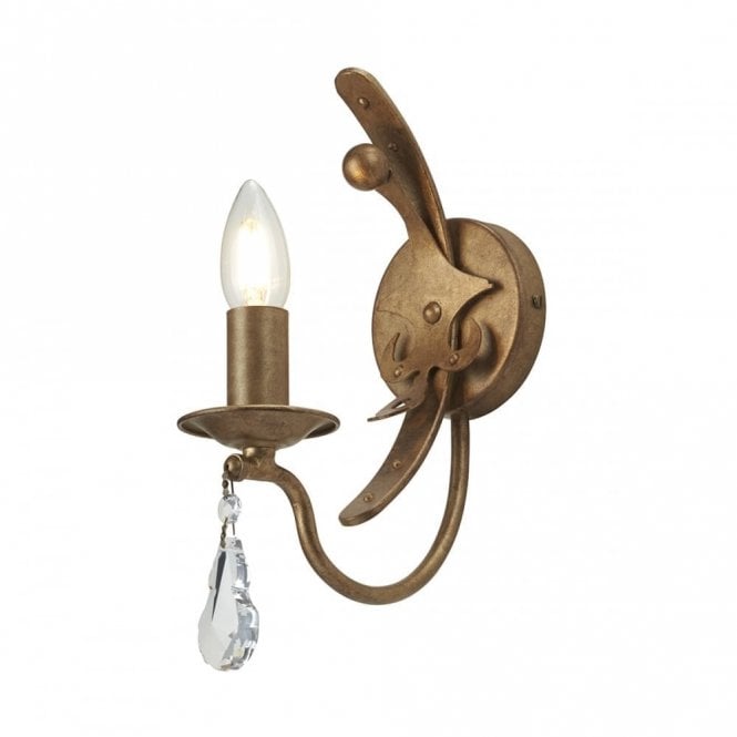 WINDSOR traditional wall sconce in rich gold patina