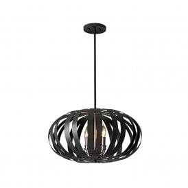 WOODSTOCK contemporary black ceiling pendant light - medium