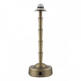 matte antique brass table lamp LED rechargeable