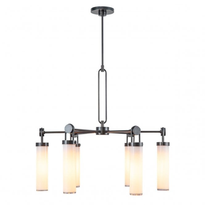 Wynwood Urban Bronze 6 Light Chandelier with Opal Glass Shades