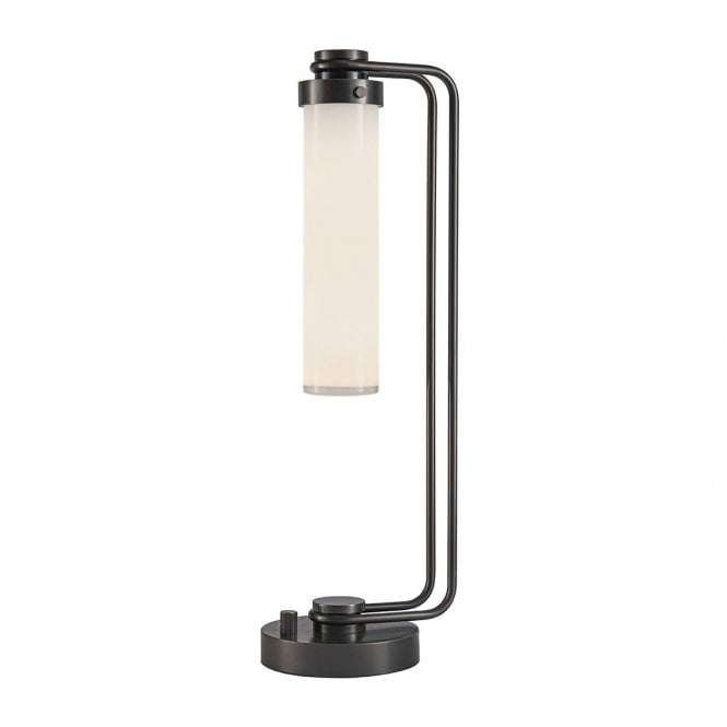 Wynwood Urban Bronze Table Lamp with Opal Glass Shade