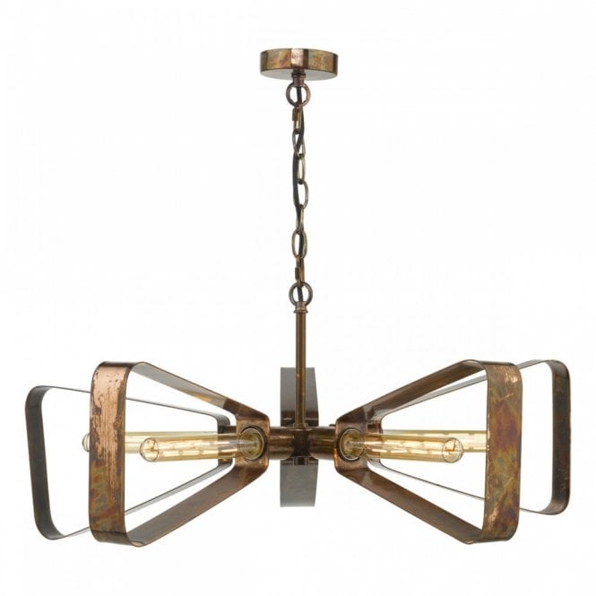 YAVANNA industrial steampunk ceiling pendant in oiled copper finish