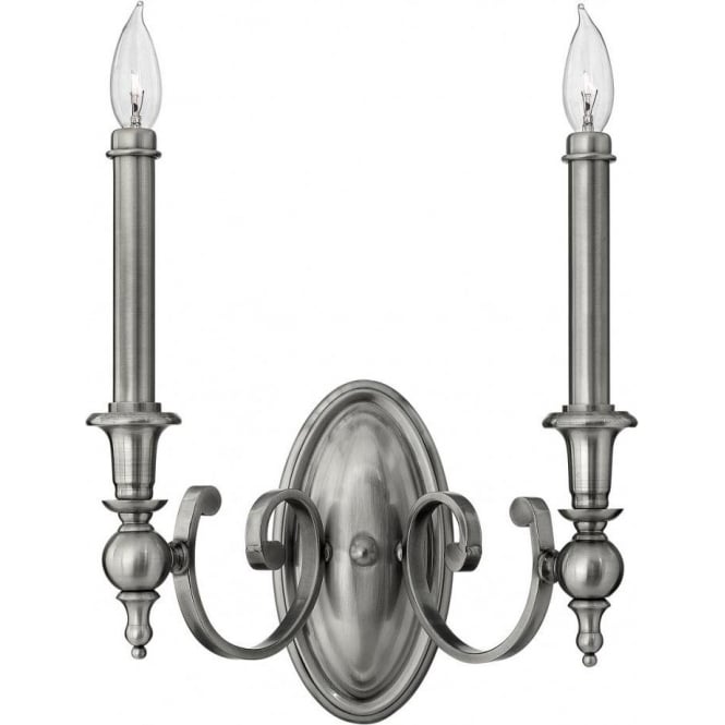 YORKTOWN antique nickel twin wall light