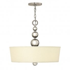 ZELDA Art Deco nickel ceiling pendant light