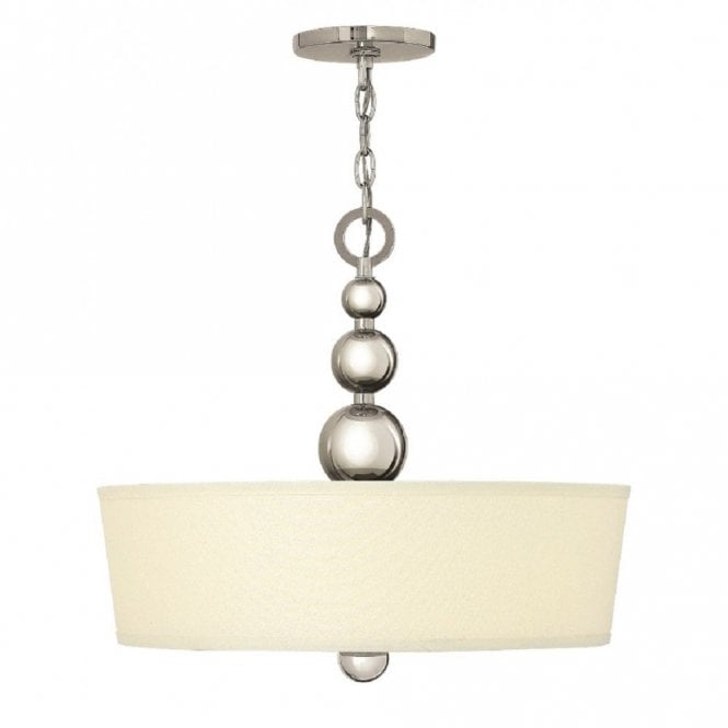 ZELDA Art Deco nickel ceiling pendant light